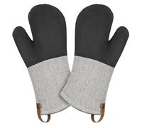Cuisinart Heritage Kitchen Oven Mitts - Heat-Resistant Kitchen Mitts for Oven with Non-Slip Neoprene Palm, Long Cuff, and Cotton Filling - Durable Oven Gloves for Cooking, Baking, & Grilling