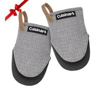 Cuisinart Heritage Mini Oven Mitts - 5.5” x 7” Heat-Resistant Kitchen Mitts for Oven with Non-Slip Neoprene Palm- Durable Oven Mitt Set for Cooking & Baking