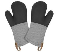 Cuisinart Kitchen Oven Mitts - Heat-Resistant Kitchen Mitts for Oven with Non-Slip Neoprene Palm, Long Cuff, and Cotton Filling - Durable Oven Gloves for Cooking, Baking, & Grilling