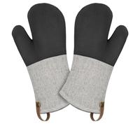 Cuisinart Kitchen Oven Mitts - Heat-Resistant Kitchen Mitts for Oven with Non-Slip Neoprene Palm, Long Cuff, and Cotton Filling - Durable Oven Gloves for Cooking, Baking, & Grilling