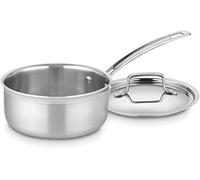 Cuisinart MCP19-16N Multiclad Pro Triple Ply 1.5-Quart Skillet, Stainless Steel, Saucepan w/Cover