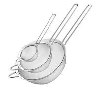 Cuisinart CTG-00-3MS Set of 3 Fine Mesh Strainers Set, Stainless Steel, Silver