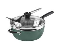 Cuisinart Preferred Pan 4-Pc Set - Sensible Sage Green (4.5 Qt. Multi-Purpose Pan w/Cover, Steamer, Slotted Turner)