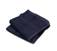 Cuisinart Professional Blue Rectangle Bamboo Cotton Sculpted Tea Towel 40 X 70Cm Pack Of 2