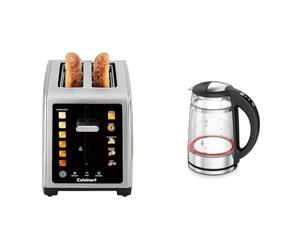 Cuisinart SimpliTouch™ 2 Slice Toaster, + 1.7L Glass Kettle with Touch Screen Variable Temperature Control