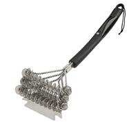 Cuisinart Triple Coil Brush, 17” Stainless Steel Grill Brush with Wide Scraper for All Grates, Bristle Free Grilling Accessory for Worry Free Cleaning, Perfect for BBQs, Cookout & Tailgate Cleaning