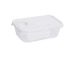 Cuisine 0.8Ltr Rectangular Food Box White Lid - 12370