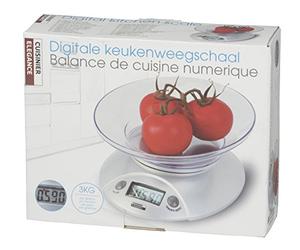 CUISINIER ELEGANCE Koch Elégance CE2601001 Digital Kitchen Scales 3 kg ABS Plastic White 5.5 x 16.3 x 21.5 cm