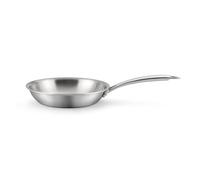 CUISINOX - Gourmet - 2 cm stainless steel frying pan - Triply - Compatible with all heat sources - 18/1 stainless steel - Satin finish - PFAS, PTFE, PFOA free - Made in France