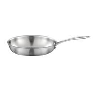 Cuisinox - Gourmet - 24 cm Stainless Steel Frying pan - Triply - Suitable for All Heat Sources Including Induction - 18/10 Stainless Steel - Satin Finish - Fixed Handle - PFAS, PTFE, PFOA Free - Made