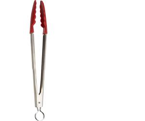 Cuisipro 12" 30cm Red Silicone Heat Resistant Locking Tongs Cooking Serving BBQ