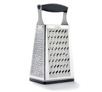 Cuisipro 4-Sided Box Grater, Sharp Stainless Steel, Non-Slip, Rust Resistant