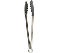 Cuisipro 40cm Stainless Steel Locking Kitchen Tongs With Black Nylon Heads