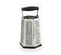 Cuisipro 6-Sided Box Grater, Sharp Stainless Steel, Non-Slip, Rust Resistant
