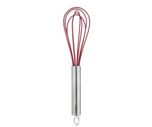 Cuisipro 8" 20 cm Red Silicone Coated Balloon Egg Cream Whisk Non Scratching