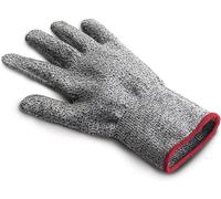 Cuisipro Resistant Glove for Kitchen, Grey, One Size, for Safe Chopping, Slicing and Cooking, Cut Proof, Nylon + spandex + HPPE + polyester fabric, Silver/Red, 1 Count (Pack of 1)