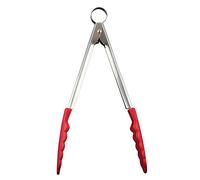 Cuisipro 24cm Silicone Locking Tongs Red
