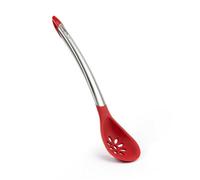 Cuisipro Silicone Slotted Spoon, Red, Non-Stick Cooking Spoon, Heat Resistant, 30.5Cm