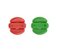 Cuisipro Vegetable and Fruit 2 Pack, Hard, 1 x Soft Bristle Brush, Three-Section Flex, Dishwasher Safe, Red and Green, One Size