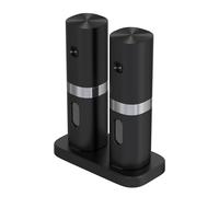 CUISYNC Electric Grinder Set - Adjustable Coarseness with Charging Base 2-Pack Black KYMQ-7C