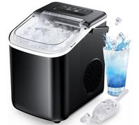 Cuisync GSN-Z6Y1 Portable Ice Makers Countertop, 9 Ice Ready in 6 Mins, 22 lbs/24H, Self-Cleaning Function, Ice Machine with Ice Scoop & Basket for Home, Party, and Camping