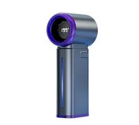 Cuisync Portable Handheld Ice Mist Fan,Mini Misting Fan with 30mL Water Tank, Digital Display, 199 Speeds, 13m/s Strong Wind, 14.39H Max Runtime, 3500mAh Rechargeable Personal Fan for Travel, Office, 