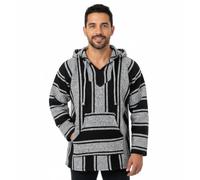 Cuitáxi drug rug -mexico sweater - baja jacket - baja poncho - mexican poncho - boho hoodie -mexican hoodie -, Black, XL