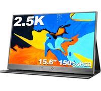 CUIUIC 2.5K Portable Monitor, 500 Nits 150% sRGB 2560x1400 QHD IPS 15.6" Eye Care HDR Display USB-C HDMI External Second Screen w/Smart Case for Mac Laptop Phone PC PS4/5 Xbox Game Console