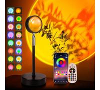 Cuiwos Sunset Lamp Projection - 16 Colour | Sunset Light with 24Keys Remote Multicolour - USB Port-Colour Changing & Fade Mode - 【 】 App Control