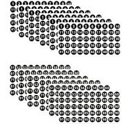 Cuixia 12 Sheets Number Stickers, 2.5cm Black 1-100 Self Adhesive Numbers Stickers, Round Inventory Numbered Sticker for Sorting, Organizing, Storage Boxes, Lockers, Office&School Supplies