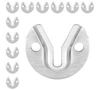 Cuixia 12Pcs Keyhole Bracket, Heavy Duty Picture Hooks, Silver Circle Keyhole Shelf Poster Hangers for Wall Mounting Mirrors Coat Rack, Photos Frame, Artwork, and Shelves