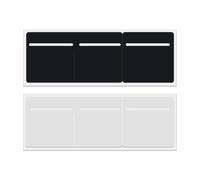 Cuixia 2 Pack Tax Disc Holder for Car Windscreen, Black and White Self-Adhesive Parking Permit Holder, Clear PVC Permit and Car Pass Holder for Road Tax and Insurance Certificates NCT PVC Holder