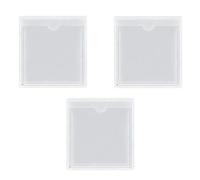 Cuixia 3Pcs Parking Permit Holder, Tax Disc Holder for Car Windscreen, Clear Self Adhesive Card Label Pocket Holders Photo Pockets Sleeves for Car, Van, Caravan Photos Passports Business Cards