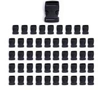 Cuixia 50 PCS Plastic Buckle Clips, Paracord Bracelet Clips, Quick Side Release Buckles Dual Adjustable No Sewing Clips Snaps for Crafting DIY Projects Outdoor Gear Straps Masks