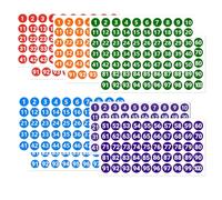 Cuixia 500 Pcs Number Stickers, Stick on Numbers, Self-Adhesive Consecutive Labels, Numbered Stickers 1-100, Small Number Sticker for Sorting Organizing Boxes Locker School Office