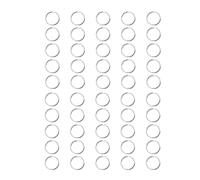 Cuixia 50Pcs Binder Rings, Silver Metal Key Ring Hoop and Ring Binders, Small Loose Leaf Binders Rings for Papers Index Cards, Flashcards Keychain Rings Office School Home