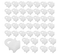 Cuixia 50Pcs Curtain Track Gliders Hooks, Ceiling Plastic Curtain White Hook, Effortless Rail Anti-Rust Track Gliders, Easy Track Slider for Bedroom and Bathroom Window Door Curtains