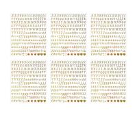 Cuixia 6 Sheets Gold Letter Stickers, Alphabet Stickers and Stick On Letters, Personalised Style Vinyl Number Symbol Stickers for Scrapbook Accessories, Labels and DIY Decoration