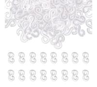 Cuixia 800 Pcs Loom Bands S Clips, Loom Band Kit, S Clips for Loom Bands, Clear Rubber Band Connectors for DIY Bracelet Necklace Jewelry Craft Refill Accessories