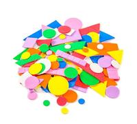 Cuixia Foam Stickers, Assorted 2D Geometric Shapes Foam Stickers, 490 Pcs