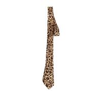 Cuixia Leopard Print Tie for Men, Skinny Scarf Mens Tie, Unique Animal Print Ties, Leopard Print Scarf for Business Wedding Party, Outfit Halloween Party Favors for Men (2 x 58 lnch)