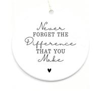 Cuixia Thank You Gifts, Ceramic Plaque Engagement Gift, Never Forget The Difference That You Make, Sentimental Thanksgiving Keepsake for Men, Women, Mentor, Friend, Family, Colleague, Teachers, Nurse