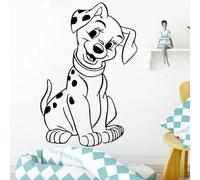 CUIXIAOQI Dalmatian - Vinyl wall sticker for a child's room expressing cartoon and animal themes, black and white wall sticker 84 x 57 cm