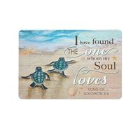 CUIYMXSC Funny Metal Tin Sign I Have Found The One Whom My Soul Loves Song of Solomon Poster, Turtle Wall Art, Christian Gift Idea, Home Living Room?8x12?Inch