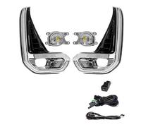 Cujjsrwp Led DRL Fog Lamp Daytime Running Light Day Bumper Driving Waterproof Turn Signal Wires Switch For Toyota For Hilux Revo 2020 2021 Car Headlamp Headlight(DRL Fog White)