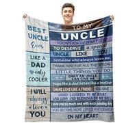 CUJUYO Best Uncle Gifts Blanket 60"x50", Gifts for Uncle Throw Blanket, Great Uncle Gifts from Niece Blankets Throws, Uncle Birthday Gifts from Nephew, Gift Ideas for Uncle on Christmas Father's Day