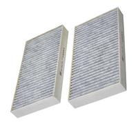 MANN-FILTER CUK 2723-2 Cabin Air Filter - Pollen Filter with Activated Carbon - (set of 2) for Cars + Transporters