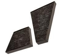 CUK35000-2 Interior Air Cabin Pollen Filter Set Activated Carbon H30mm L345 Mann