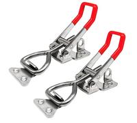CUKAYO 4003 Toggle Latch Clamp, 304 Stainless Steel Adjustable Toggle Latches with Lock Hole, 1320Lbs Holding Capacity Heavy Duty Toggle Clamp for Smoker Lid Jig, Toolbox Case, 2pack
