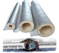 CuKLARYi Aluminium Foil Self-Adhesive Foam Pipe Wrap,Pipe Insulation Foam Tube,ID 22mm, 27mm, 34mm, 43mm,48mm,50mm,60mm,76mm,89mm,114mm,133mm,159mm,219mm(27mm/1.06in)